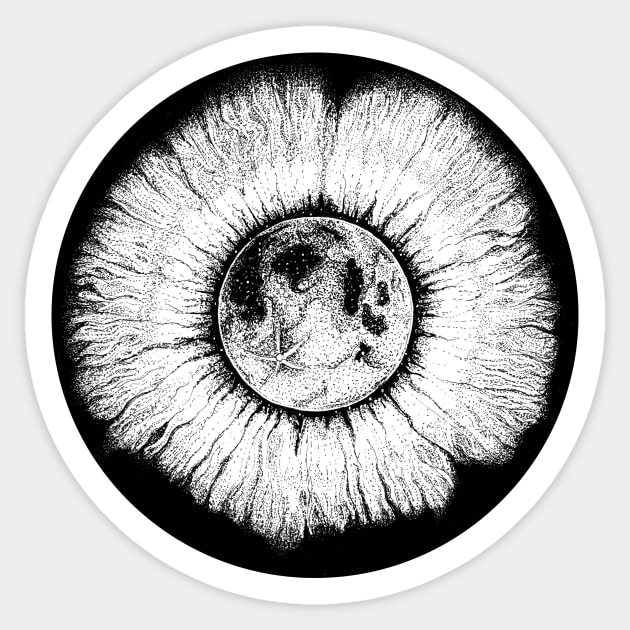 The Moon Eye Sticker by EWART